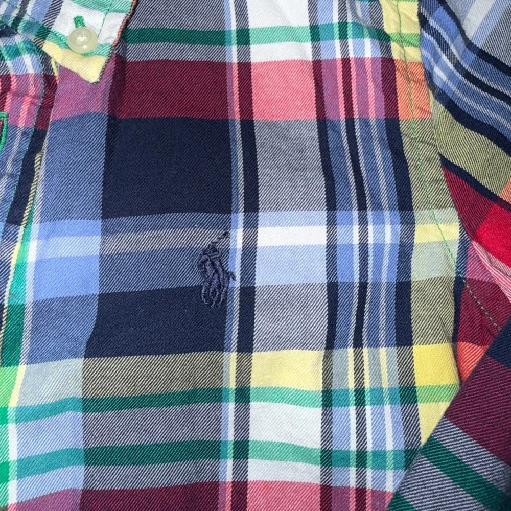Ralph Lauren Kids Plaid Button‎ Down Shirt Long Sleeve Multi Color Size Small